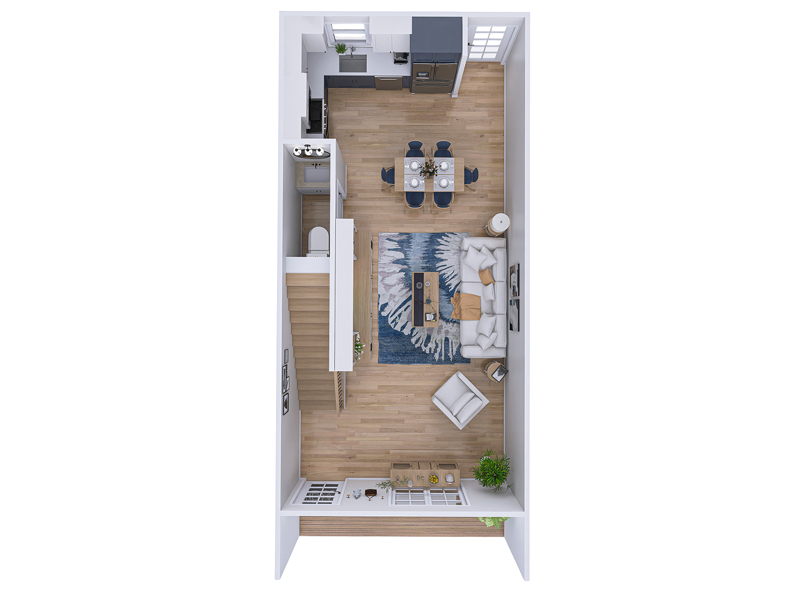 Middle Unit – Ground Floor Plan